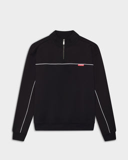 PIPING BLACK HALF ZIP