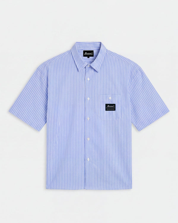 Blue and White Worker Shirt - CAMISAS - Morrison Shoes