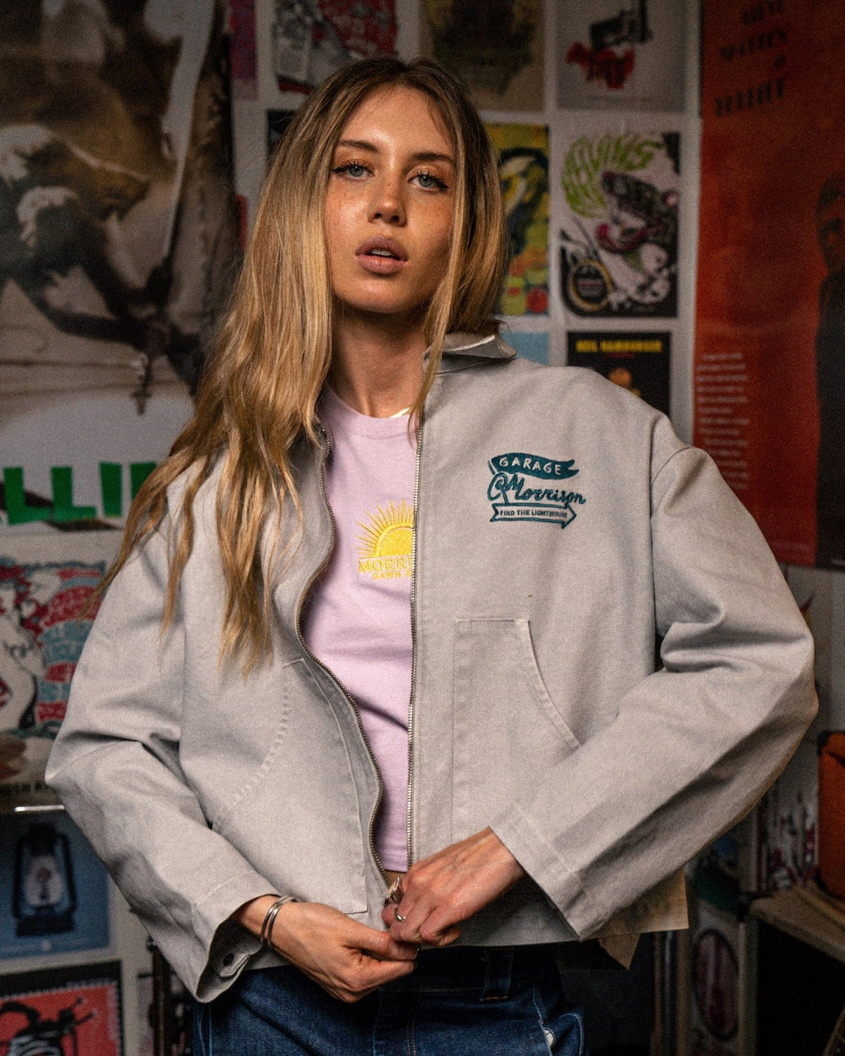 Blue Worker Jacket - CHAQUETAS - Morrison Shoes [woman]