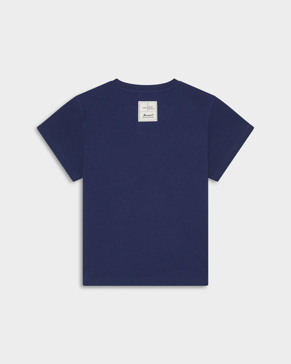 FREEZED NAVY SLIM CROP TEE - CAMISETAS - Morrison Shoes