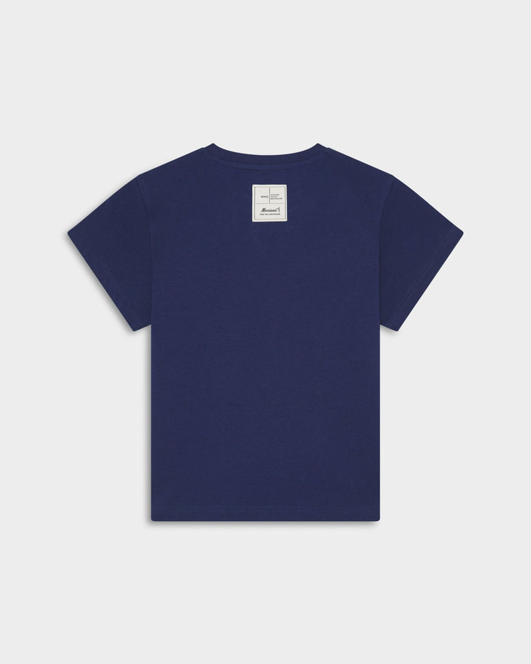 FREEZED NAVY SLIM CROP TEE - CAMISETAS - Morrison Shoes