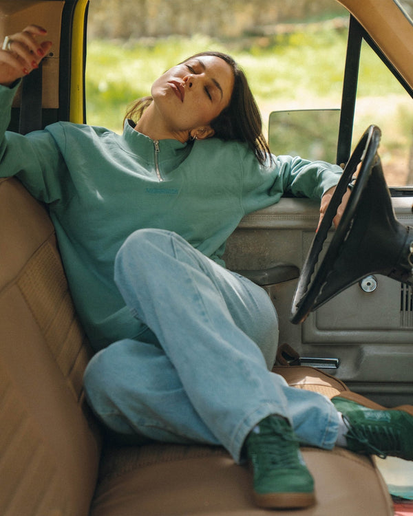 GREEN REGULAR HALF ZIP - SUDADERAS - Morrison Shoes [woman]