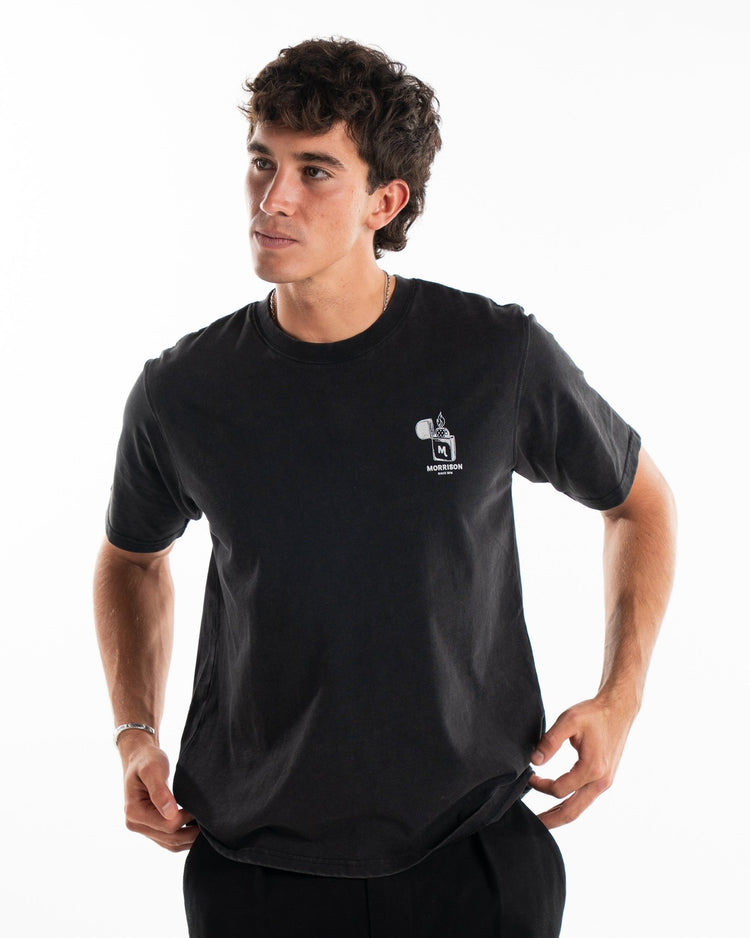 LIGHTUP BLACK TEE - CAMISETAS - Morrison Shoes [men]