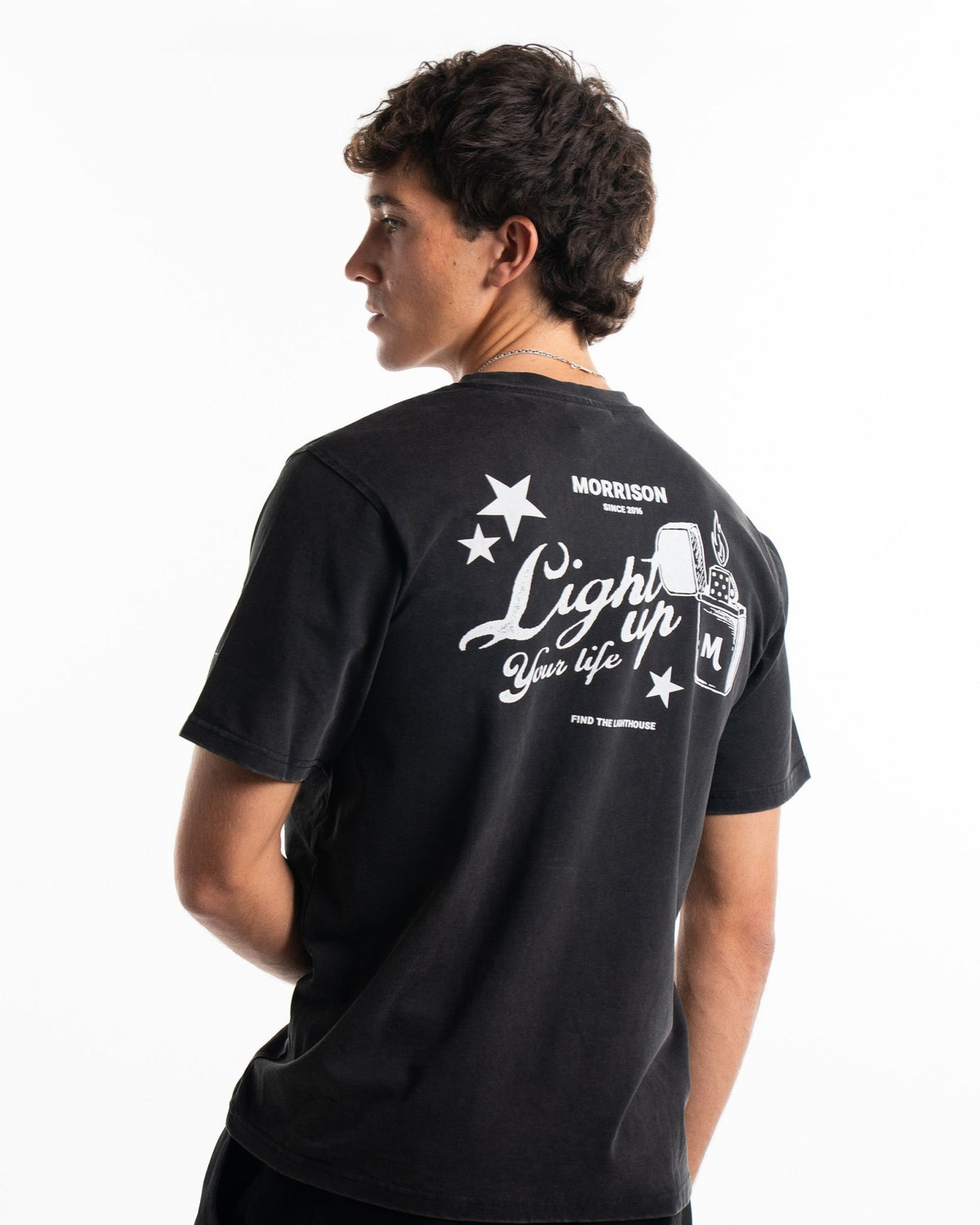 LIGHTUP BLACK TEE - CAMISETAS - Morrison Shoes [men]