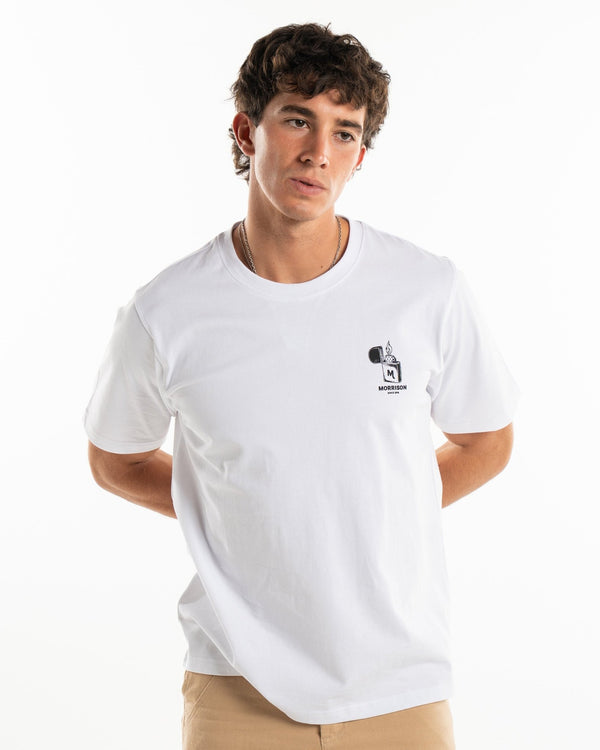 LIGHTUP WHITE TEE - CAMISETAS - Morrison Shoes [men]