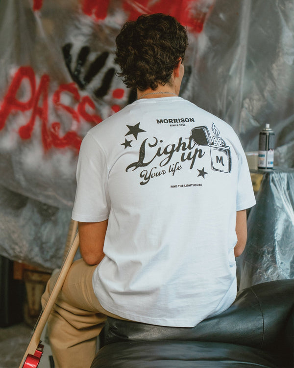 LIGHTUP WHITE TEE - CAMISETAS - Morrison Shoes [men]