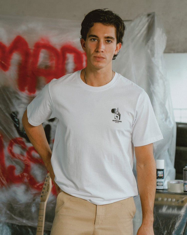 LIGHTUP WHITE TEE - CAMISETAS - Morrison Shoes [men]
