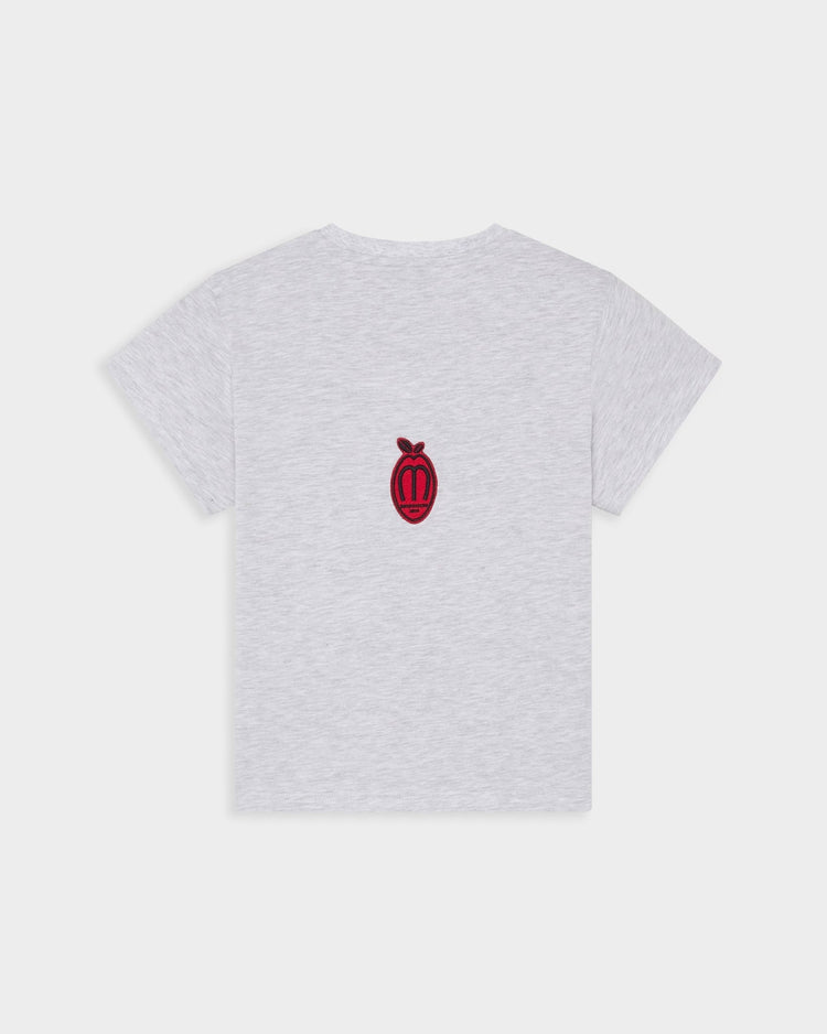 PEACH GREY SLIM CROP TEE - CAMISETAS - Morrison Shoes