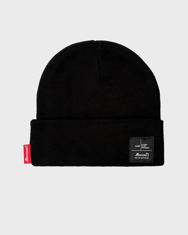 RAW PATCH BLACK BEANIE - CABEZA - Morrison Shoes