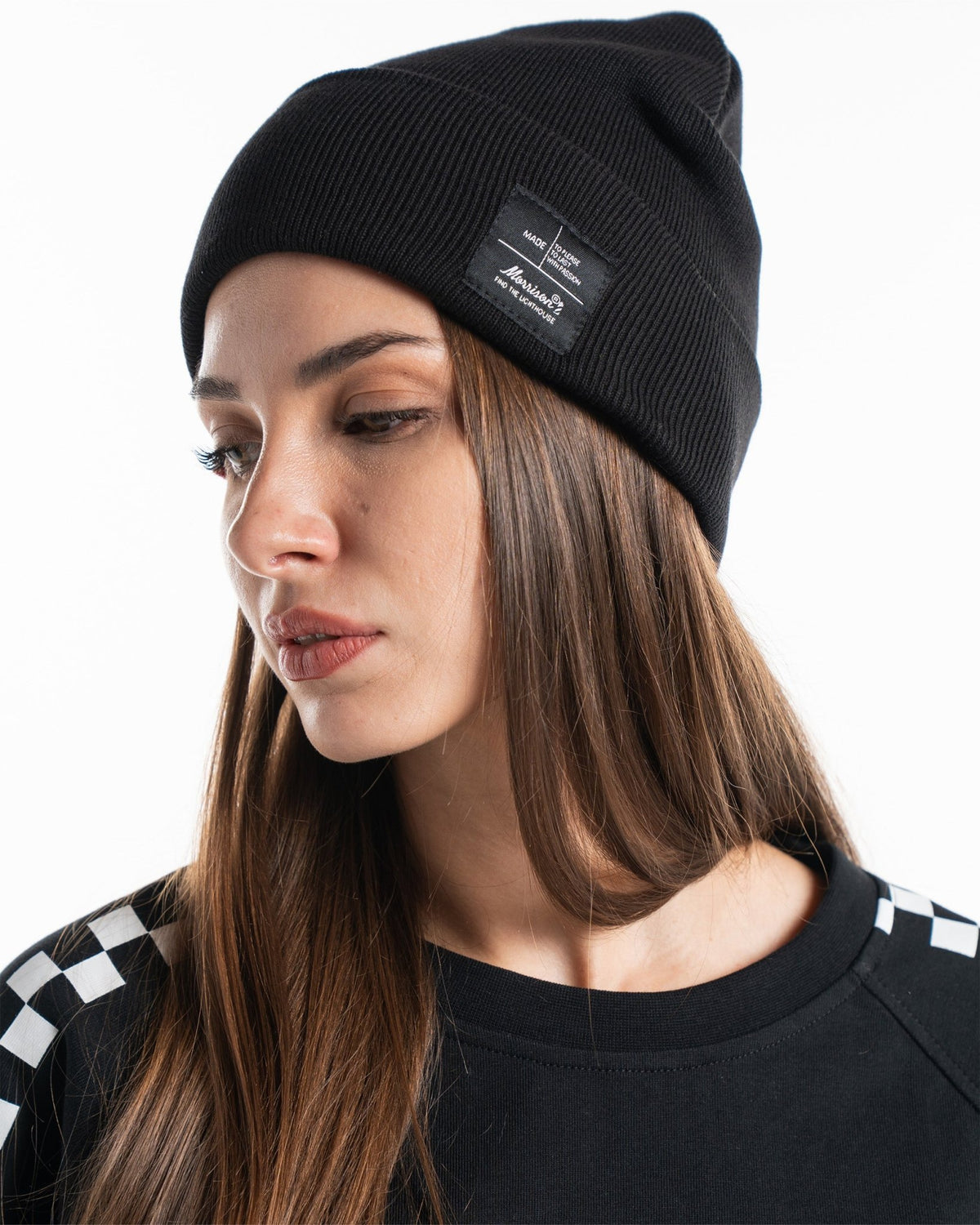 RAW PATCH BLACK BEANIE - CABEZA - Morrison Shoes [woman]