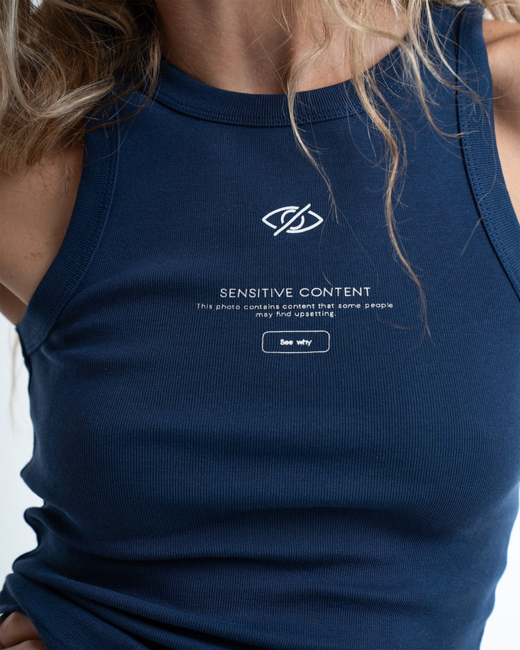 SENSITIVE NAVY TANK TOP - CAMISETAS - Morrison Shoes [woman]