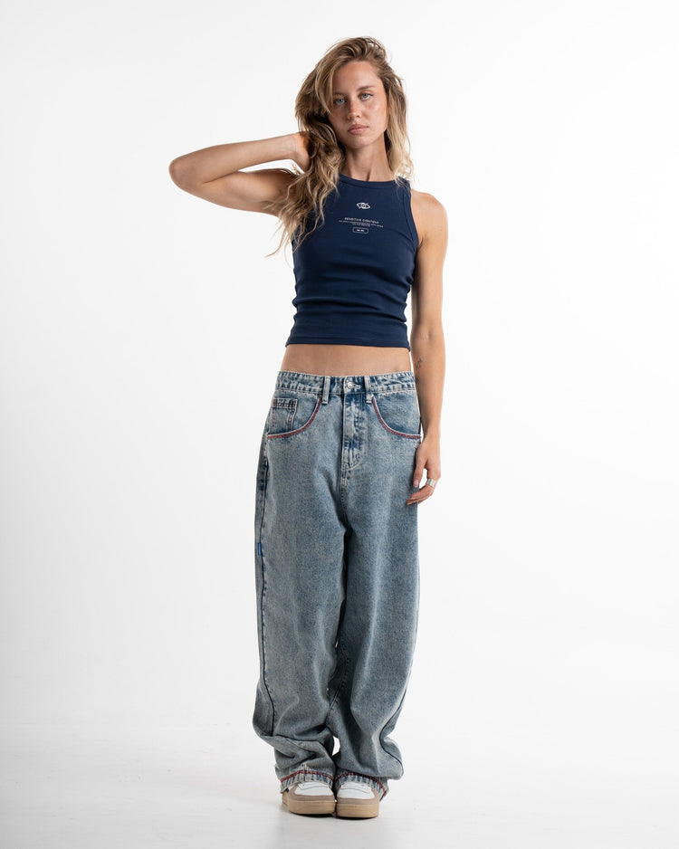 SENSITIVE NAVY TANK TOP - CAMISETAS - Morrison Shoes [woman]