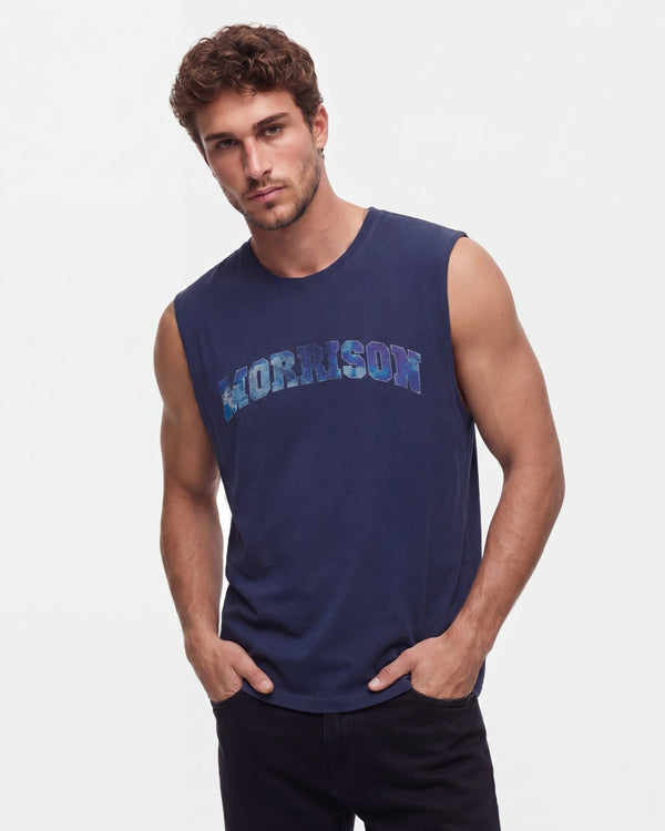 SKY NAVY BOXY TANK TOP - CAMISETAS - Morrison Shoes [men]