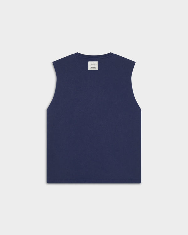 SKY NAVY BOXY TANK TOP - CAMISETAS - Morrison Shoes