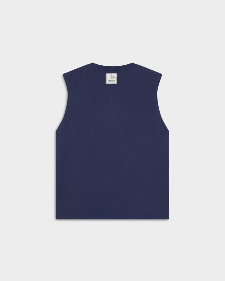 SKY NAVY BOXY TANK TOP - CAMISETAS - Morrison Shoes