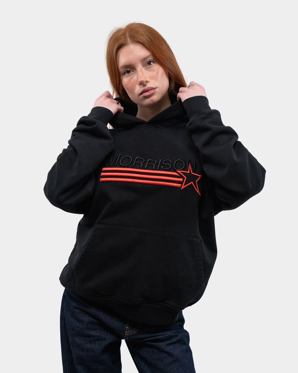 STAR BLACK BOXY HOODIE - SUDADERAS - Morrison Shoes [woman]