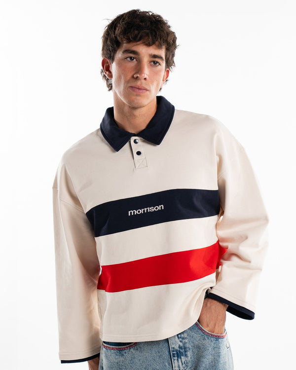 STRIPE LS POLO - SUDADERAS - Morrison Shoes
