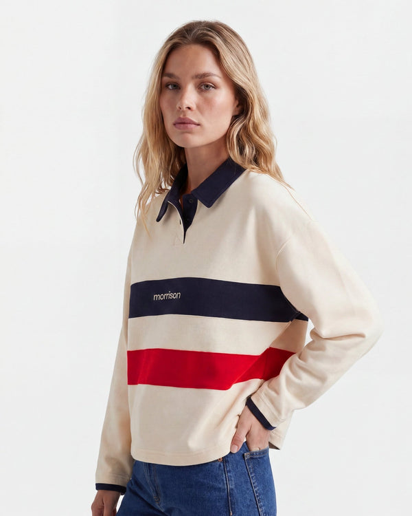 STRIPE LS POLO - CAMISETAS - Morrison Shoes [woman]