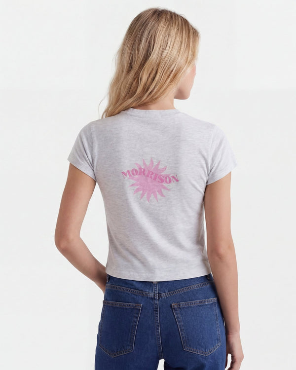 SUN MELANGE SLIM CROP TEE - CAMISETAS - Morrison Shoes [woman]