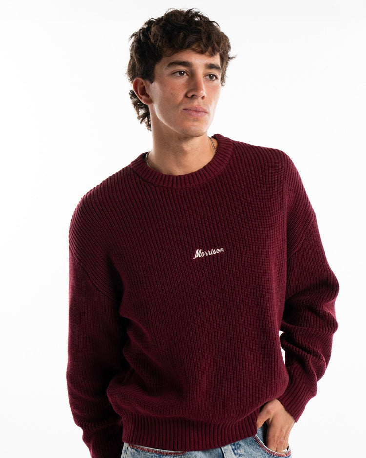 WORLD BURGUNDY KNIT - JERSÉIS - Morrison Shoes [men]