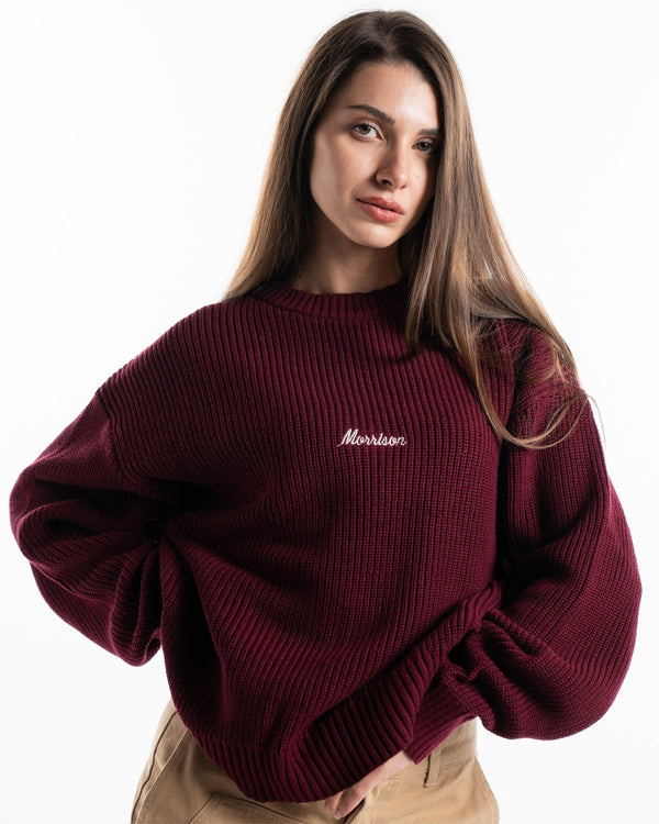 WORLD BURGUNDY KNIT - JERSÉIS - Morrison Shoes [woman]