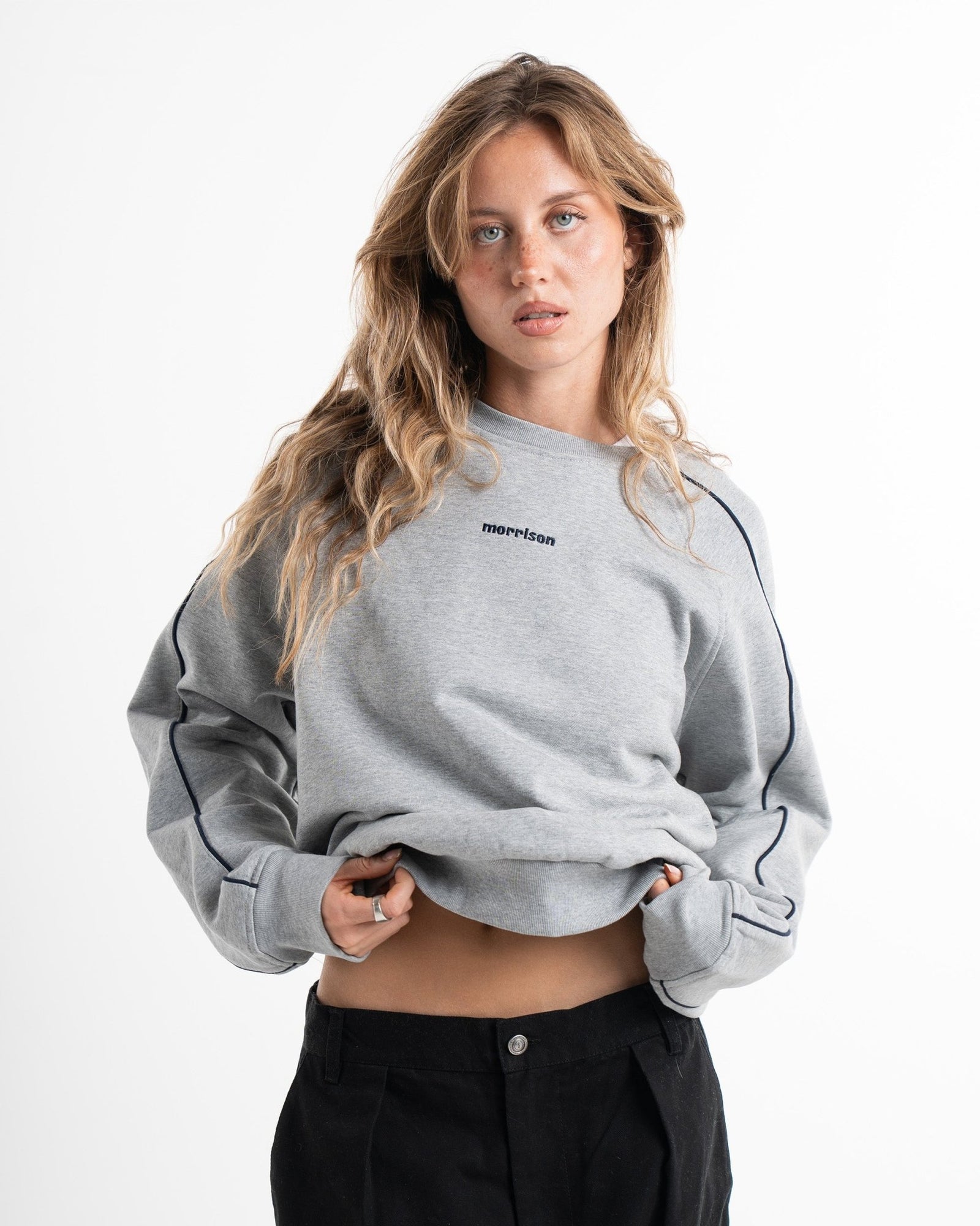 WORLD GREY LOOSE SWEAT - JERSÉIS - Morrison Shoes [woman]